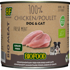 Biofood Organic 100% kippenvlees 200 gr blik